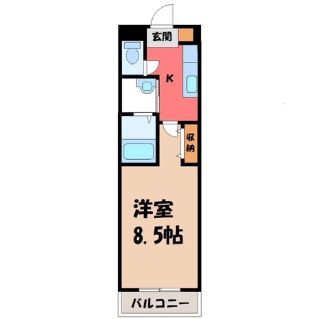 峰駅 徒歩20分 4階の物件間取画像